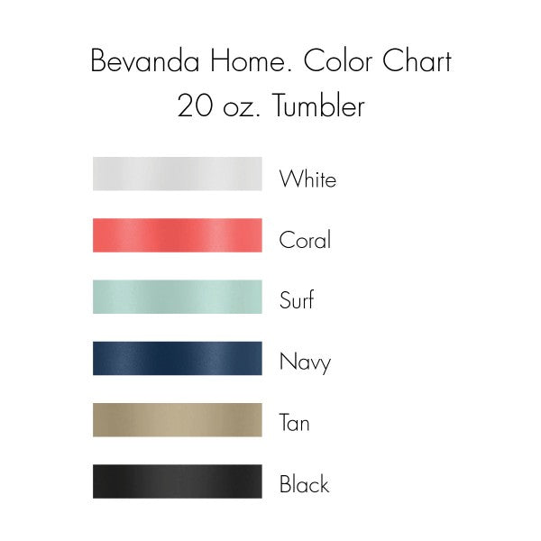 Bevanda home. Drinkware 20oz. Tumbler - Alabama