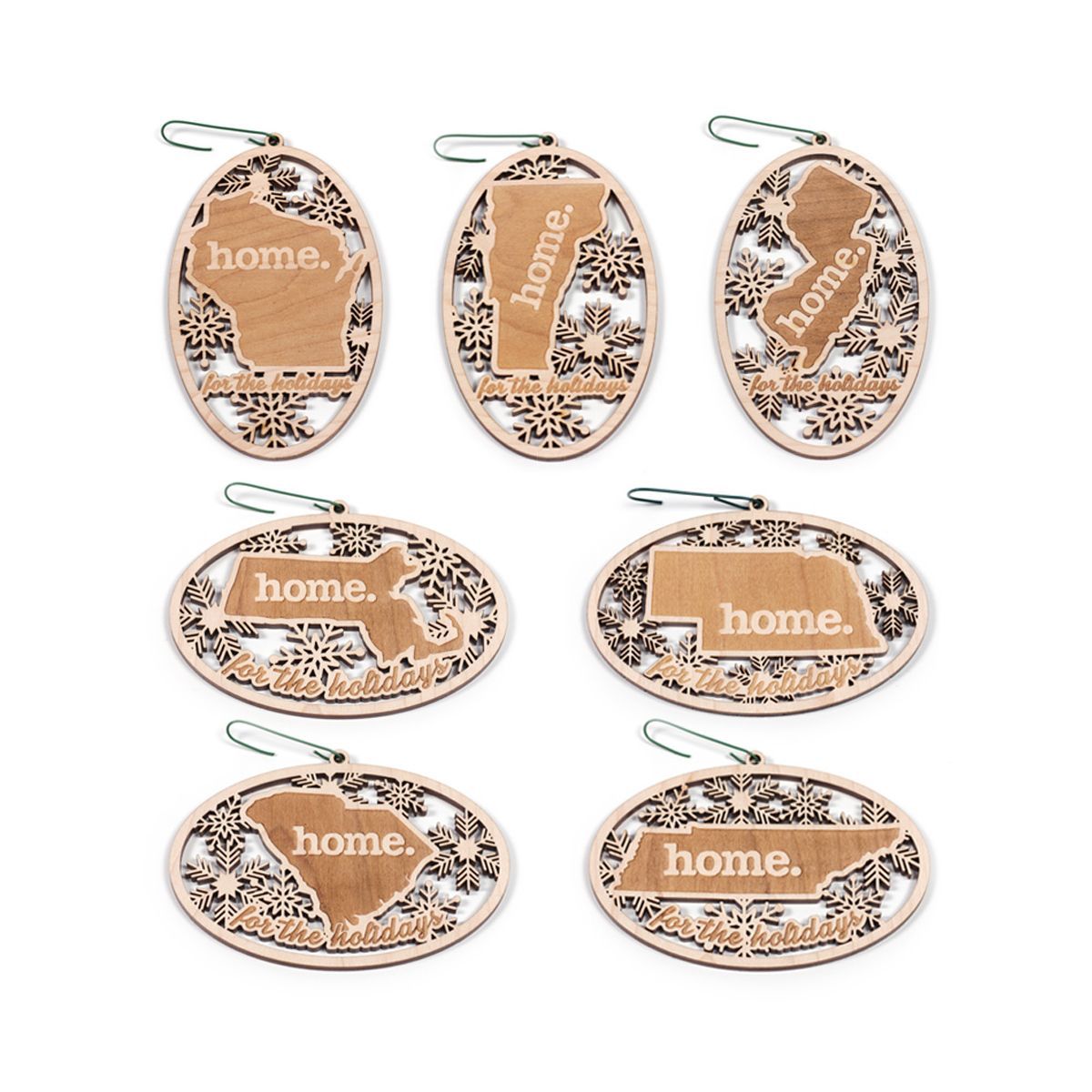 Wooden Holiday Ornament - Alabama