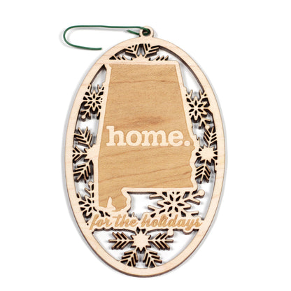 Wooden Holiday Ornament - Alabama