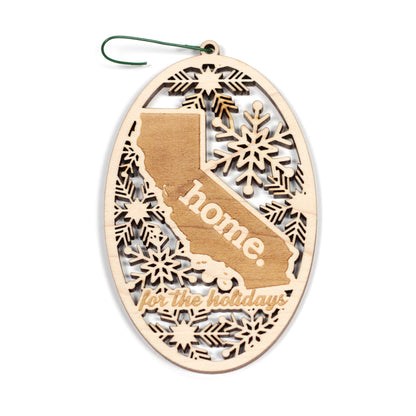 Wooden Holiday Ornament - California