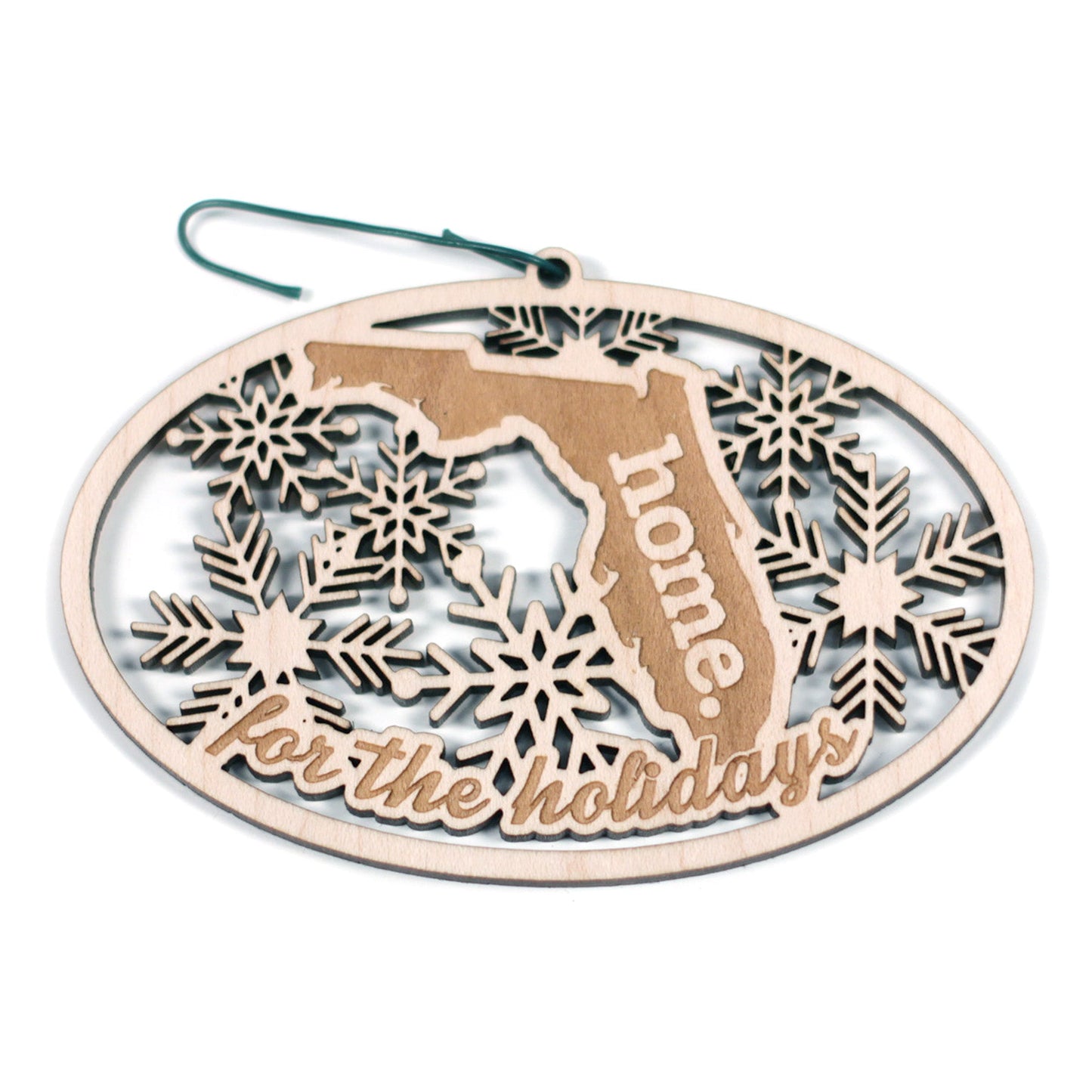 Wooden Holiday Ornament - Florida