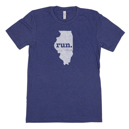 run. Men's Unisex T-Shirt - Illinois