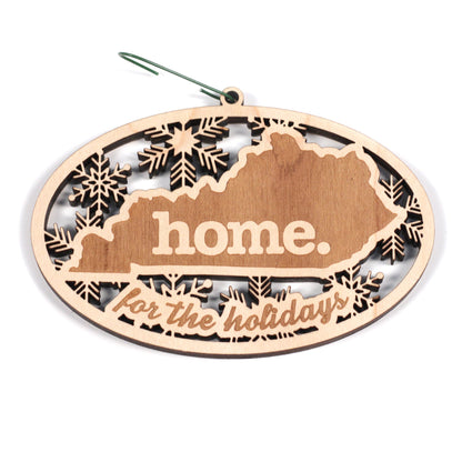 Wooden Holiday Ornament - Kentucky