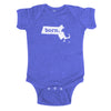 born. Baby Bodysuit - Massachusetts