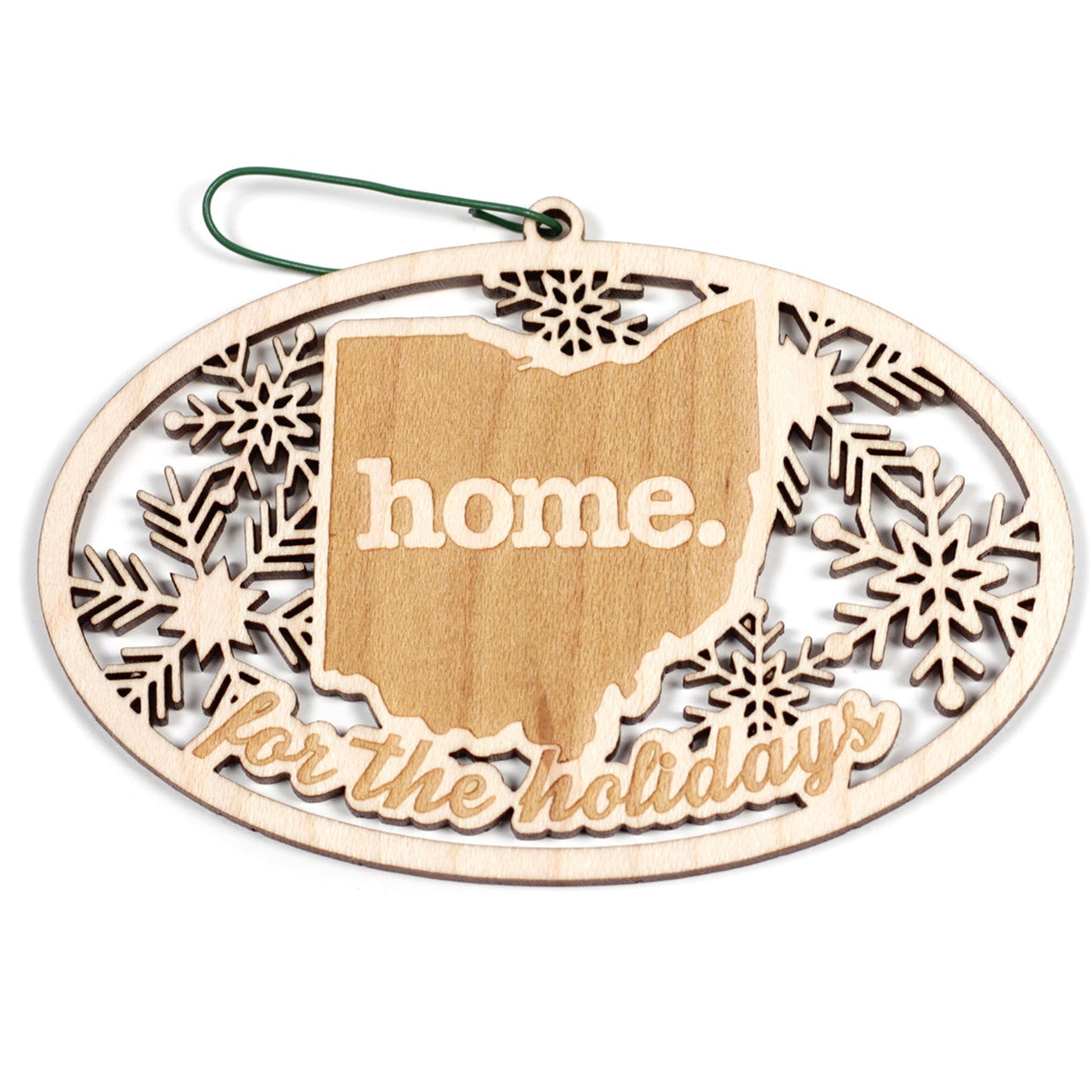Wooden Holiday Ornament - Ohio