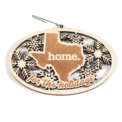 Wooden Holiday Ornament - Texas