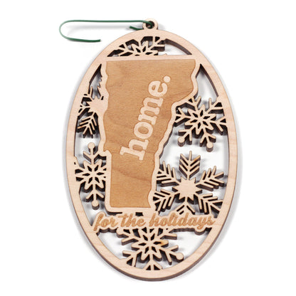 Wooden Holiday Ornament - Vermont