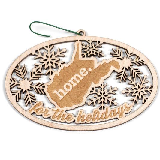 Wooden Holiday Ornament - West Virginia