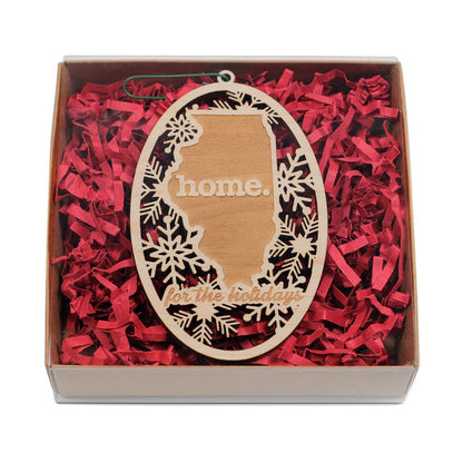 Wooden Holiday Ornament - Oklahoma