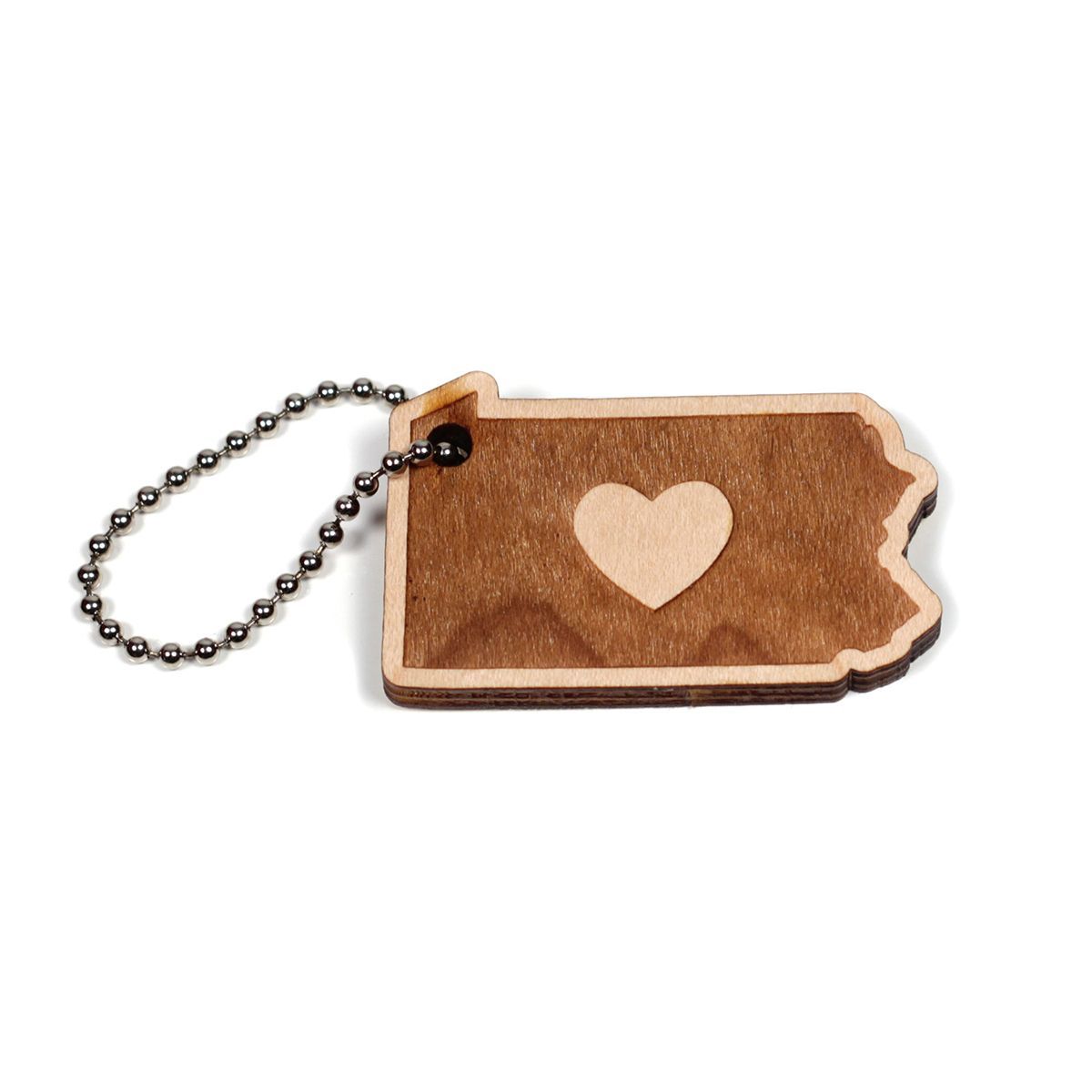 heart Wooden Keychain - Colorado